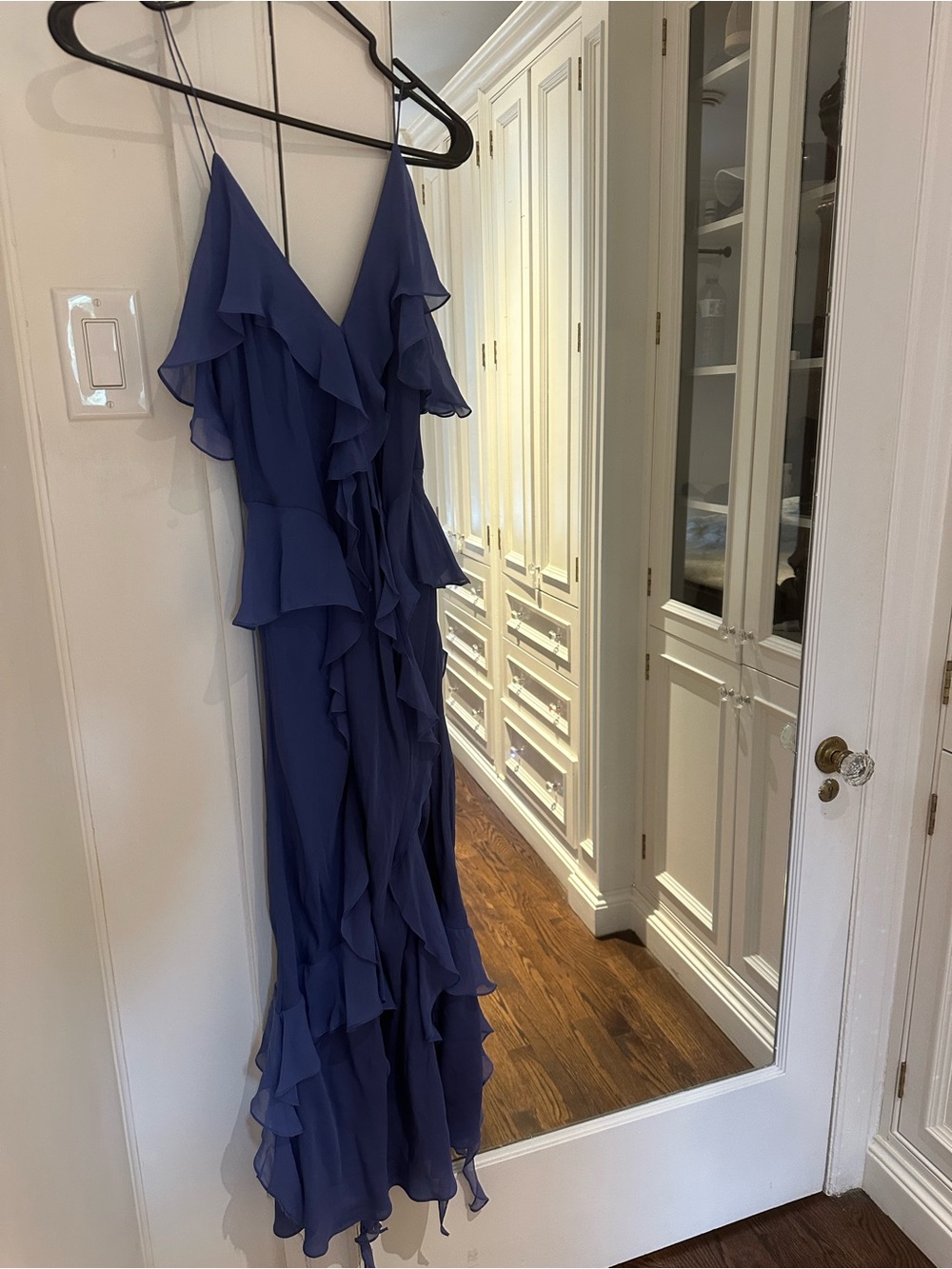 Khaite Blue ruffle dress size 0